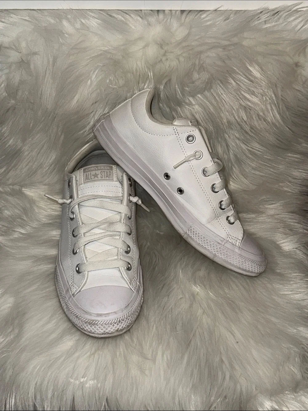 Converse White Low-Top All Star Canvas Sneakers